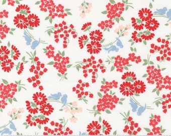 MODA Dwell Songbird Cream Red (55273 31) 1/2-YD Increments