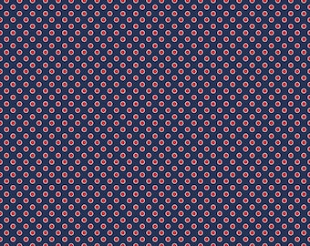 Riley Blake Designs Picadilly Dots Navy (C11897-NAVY) 1/2-YD Increments