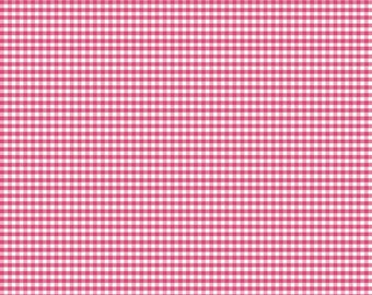 Riley Blake Designs 1/8" Small Gingham Hot Pink (C440-70 HOT PINK) 1/2 Yard Increments