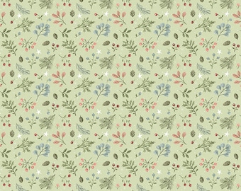 Riley Blake Designs Magical Winterland Foliage Green (C14943-GREEN) 1/2-YD Increments*Wintry Foliage*Christmas Fabric*Holiday Greenery*Holly