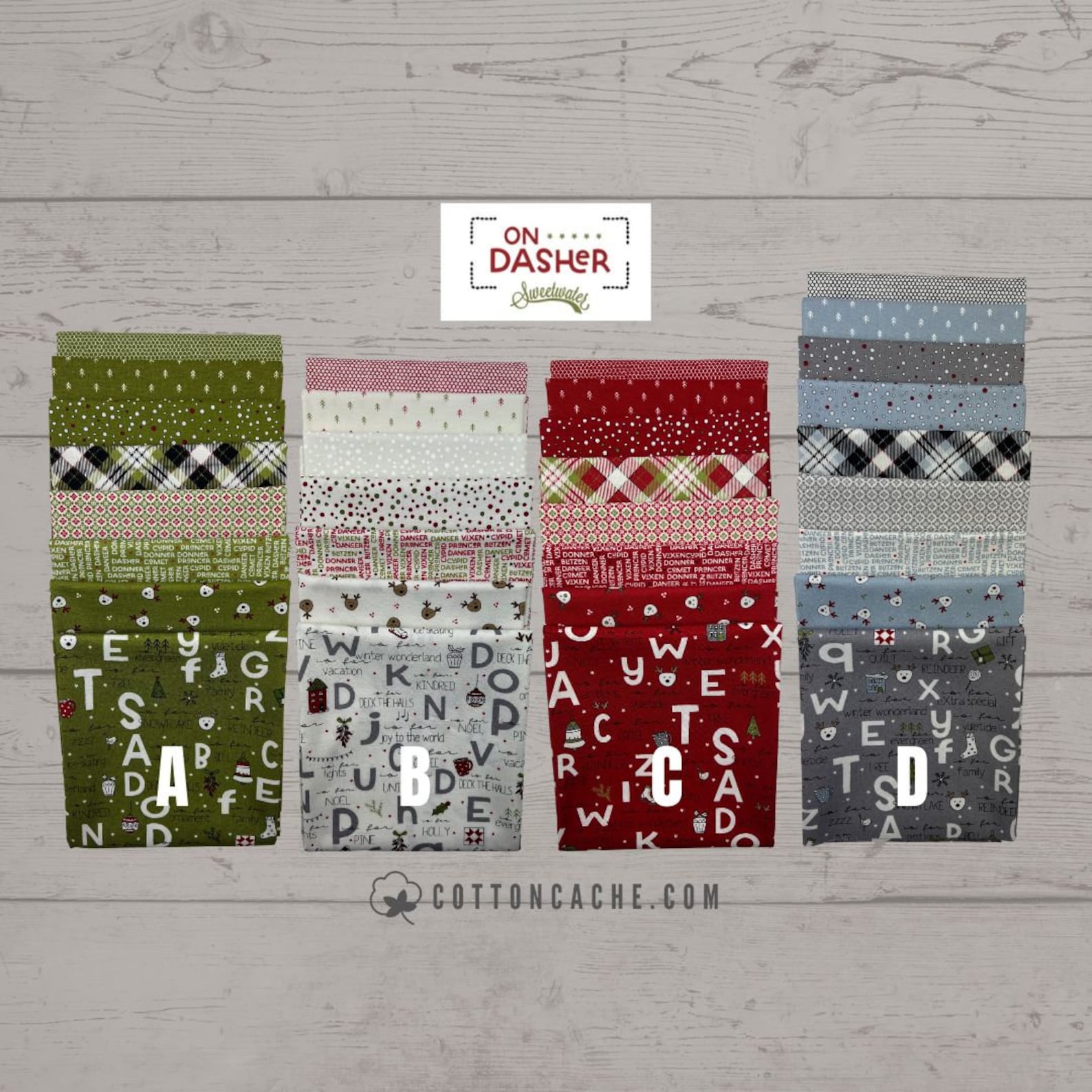 Moda on Dasher Fat Quarter Bundle (CC 55660) Sweetwater Christmas ...