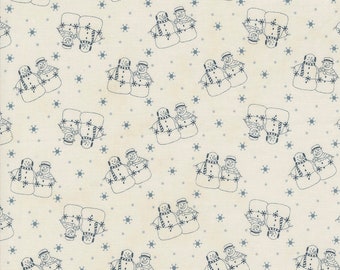 Moda Snowman Gatherings IV Snow Couple Snow (49250 11) 1/2-YD Increments*Snowman Gatherings*Winter Blue Fabric*Snowman Fabric*Snow Fabric*