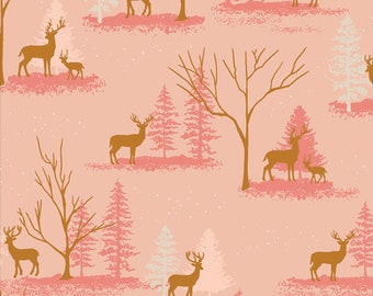 Art Gallery Fabrics Cozy & Magical Deer in Winterland (CMA-25127) 1/2 Yard Increments