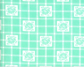 Moda Shine On Check Aqua (55212 12) 1/2 Yard Increments