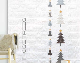 Those Trees Quilt Pattern from Zen Chic*Christmas Tree Quilt*Scrappy Christmas Quilt*Holiday Quilt*Scrappy Tree Quilt*Tree Pattern*Winter*