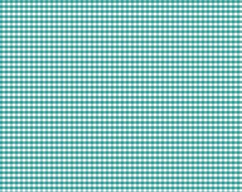 Riley Blake Designs 1/8" Small Gingham Teal (C440-26 TEAL) 1/2 Yard Increments