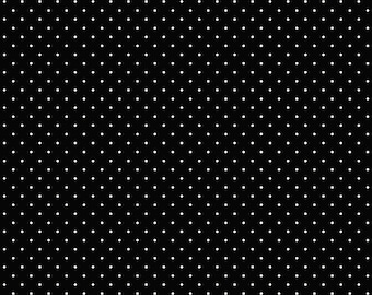 Riley Blake Designs Fleur Noire Polka Dot Black (C12528-BLACK) 1/2 YD Increments