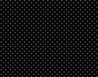 Riley Blake Designs Fleur Noire Polka Dot Black (C12528-BLACK) 1/2 YD Increments