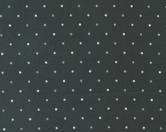 Moda Magic Dot Charcoal (5230 36) 1/2 Yard Increments*White Dot on Grey*Small Dot Fabric*Pin Dots*Grey Pin Dots*Magic Dot*Lella Boutique*