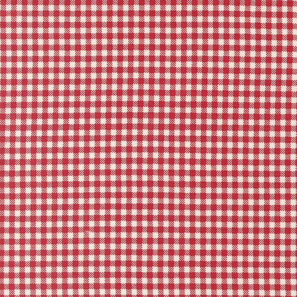 MODA Vintage Farm Girl Red by Sweetwater (55658 12) 1/2-YD Increments* Sweetwater Vintage*Low Volume Vintage*Gingham Check*Summer Check*