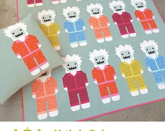 Yetis in Pajamas Quilt Pattern from Elizabeth Hartman*Yeti Pattern*Yeti Quilt Pattern*Yeti in Pajamas*Yeti Quilt*Yetis