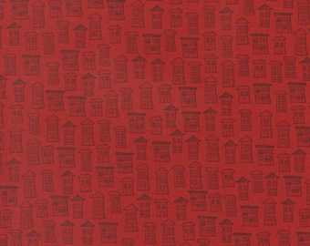 Moda Independence Day American Houses Red by Sweetwater (55723 23) 1/2 Yard Increments