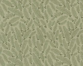 MODA Christmas Eve Sprigs Sage (5182 14) 1/2-YD Increments