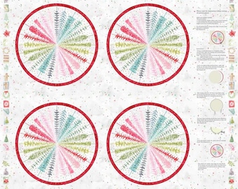 Henry Glass Christmas in Color Placemats Panel Rainbow (2456P-108) 1-YD Increments