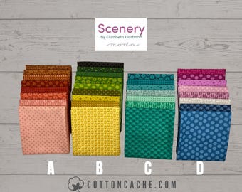 Moda Scenery Fat Quarter Bundles (CC51270) by Elizabeth Hartman- Pre-cuts