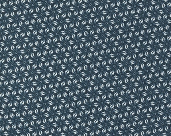 Moda Snowman Gatherings IV Snow Flower Night Sky (49251 15) 1/2-YD Increments*Snowman Gatherings*Winter Blue Fabric*Snowflake Fabric*Snow*
