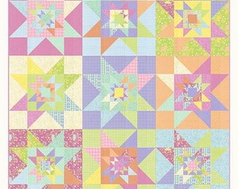 Star Stacked Quilt Pattern by Copper Kettle*Star Quilt Pattern*Stacked Stars Pattern*Star Quilt*