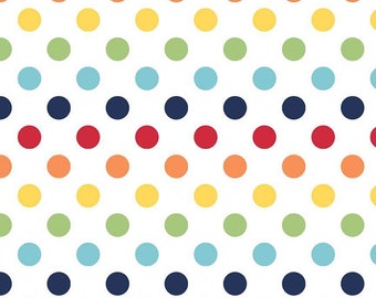 Riley Blake Medium Dot Rainbow (C360-01 RAINBOW) 1/2-YD Increments