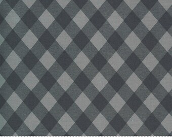 Moda Sunday Stroll Picnic Gingham Grey (55227 17) 1/2 Yard Increments