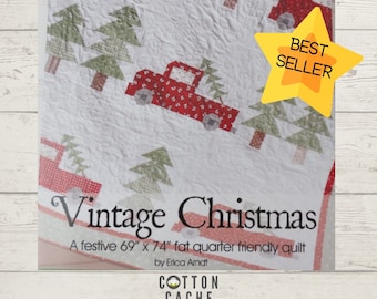 Vintage Christmas Quilt Pattern* Vintage Christmas* Truck Quilt* Christmas Truck* Erica Made* Christmas Quilt*Tree Quilt* Christmas Tree*