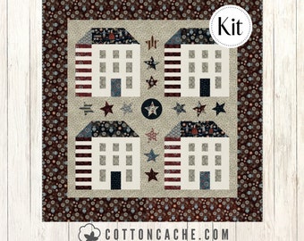 Keepsake Box Folk Art America Quilt Kit featuring Bright Stars