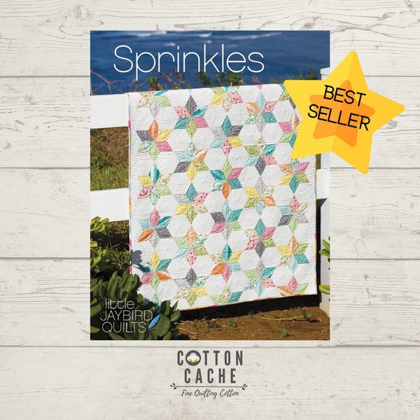 Sprinkles Baby Quilt Pattern by Jaybird Quilts*Baby Quilt*Star Baby Quilt*Strip Pieced Quilt*Sprinkles Quilt Pattern*Jelly Roll Quilt*Baby*