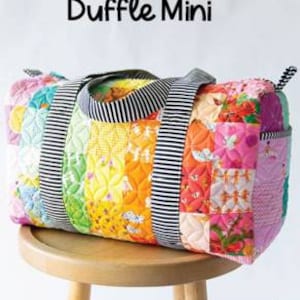 Patchwork Duffle Mini Pattern by Knot & Thread Designs*Quilted Duffle Bag*Duffle Bag Pattern*Scrappy Duffle Bag Pattern*Mini Duffle Bag