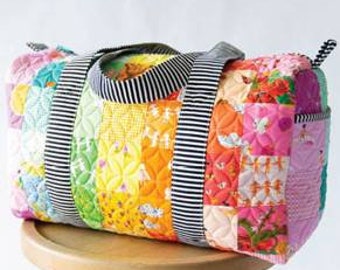 Patchwork Duffle Mini Pattern by Knot & Thread Designs*Quilted Duffle Bag*Duffle Bag Pattern*Scrappy Duffle Bag Pattern*Mini Duffle Bag