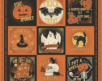 Moda Home Sweet Haunt Haunted Square Panel (20919 11) 1-YD Increments