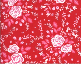 Moda Be Mine Roses For My Love Kisses (20711 14) 1/2 Yard Increments