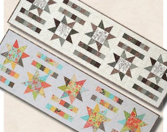 Hopscotch Table Runner Pattern from Antler Quilt Design*Table Runner*Table Runner Pattern*Table Topper*Star Table Runner*Stars Runner*