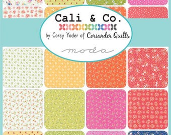 Moda Cali Co Fat Quarter Bundle (CC29190) Cali Co Precuts*Corey Yoder*Cali Co Fabric*Small Floral Fabric*Cali Co Floral*Floral Dot*FQ*