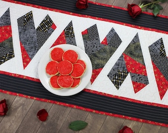 Crazy Hearts Table Runner Pattern by Cut Loose Press