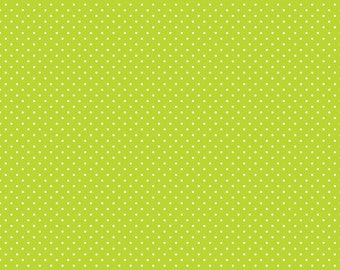 White Swiss Dot on Lime (C670-32 LIME)