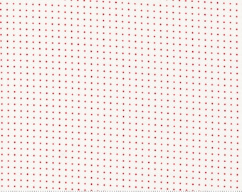 MODA Dwell Pin Dot Cream Red (55276 11) 1/2-YD Increments