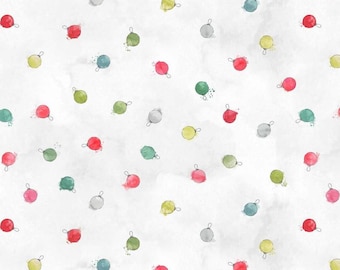 Henry Glass Christmas in Color Ornaments Rainbow (2448-108) 1/2-YD Increments