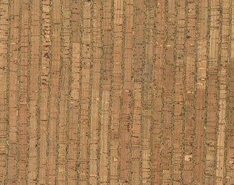 May include: A close-up of a cork board with a vertical striped pattern. The cork is a light brown color with a natural, textured surface.