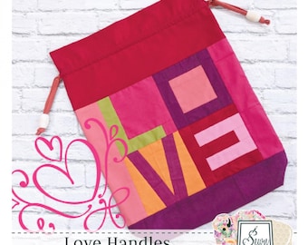 Love Handles Drawstring Bag Pattern from Sewn Wyoming*Scrappy Bag*Bag Pattern*Quilted Bag Pattern*Small Bag Pattern*Travel Bag*