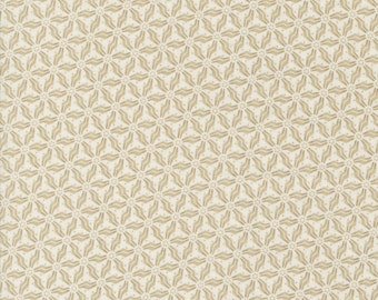 Moda Snowman Gatherings IV Snow Flower Snow Taupe (49251 16) 1/2-YD Increments*Snowman Gatherings*Winter Blue Fabric*Snowflake Fabric*Snow*