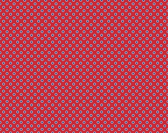 Riley Blake Designs Picadilly Dots Red (C11897-Red) 1/2-YD Increments