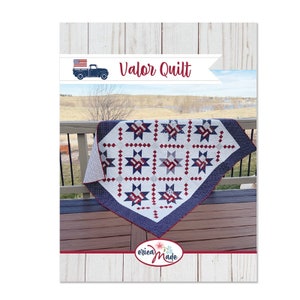 Valor Quilt Pattern by Erica Made*Valor Quilt Pattern*Quilts of Valor*Patriotic Quilt Pattern*Fourth of July Quilt*Summer Quilt*Valor Quilt*