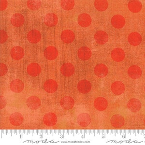Moda Grunge Hits The Spot Papaya*30149 41*1/2 Yard Increments*Orange Dot*Tone on Tone Dot*Tonal Dot*Orange Polka Dot*Orange Grunge Dot*