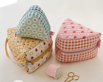 Sweet Slice Pouches Pattern from Sewing Illustration by Minki Kim