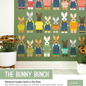 The Bunny Bunch Quilt Pattern from Elizabeth Hartman*Bunny Quilt*Bunny Quilt Pattern*Rabbit Quilt*Easter Pattern*Bunny Bunch Pattern*Bunnies