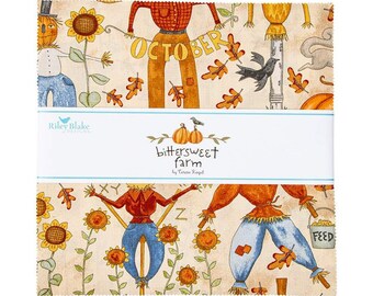 Riley Blake Designs Bittersweet Farm 10" Stacker (10-14850-42) Fall Fabric*Whimsical Fall Fabric*Scarecrow Fabric*Fall Layer Cake*Precuts