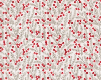 MODA Berry And Pine Pine Needles Snow (5243 11) 1/2-YD Increments