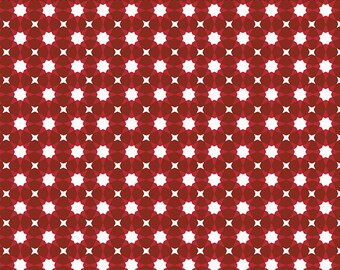 Riley Blake Designs American Dream Geometric Red (C11934-RED) 1/2 Yard Increments