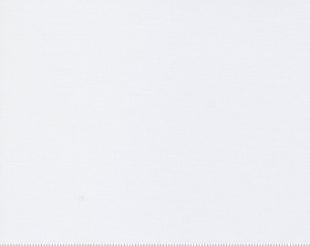 Moda Bella Solids Super White (9900 436) 1/2 Yard Increments