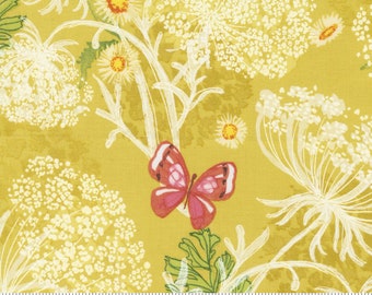 Moda Wild Blossoms Queen Annes Lace Maize (48733 12) 1/2-Yard Increments