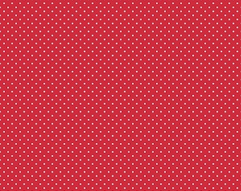 White Swiss Dot on Red (C670-80 RED)